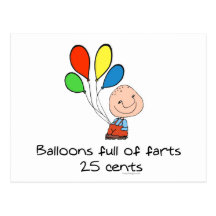 Balloons full of farts postcards