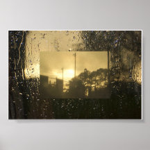 ballpark in rain poster
