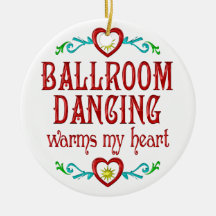 Ballroom Dancing Warms My Heart Christmas Tree Ornaments