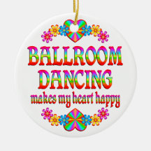 Ballroom Heart Happy Christmas Ornaments