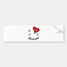 Ballroom Items - I Heart Ballroom Bumper Stickers
