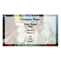 Balls of Cloth Strips in Basket Business Card Templates