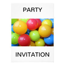 Balls  PARTY  INVITATION Card