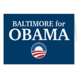 BALTIMORE for Obama custom your city personalised Greeting Cards