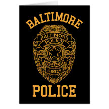 baltimore police maryland detective greeting cards