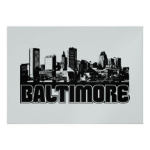 Baltimore Skyline Custom Announcements