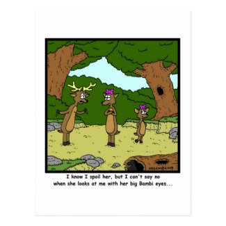 Bambi Eyes: Deer Cartoon Post Cards