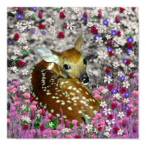 Bambina the Fawn in Flowers II posters