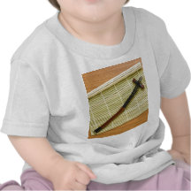 Bamboo mat with chopsticks t-shirts