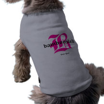 Bamboozled DoggyWear- Grey/Black/pink Dog Tee Shirt