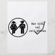 Ban Kids, Not Cell Phones Full Colour Flyer