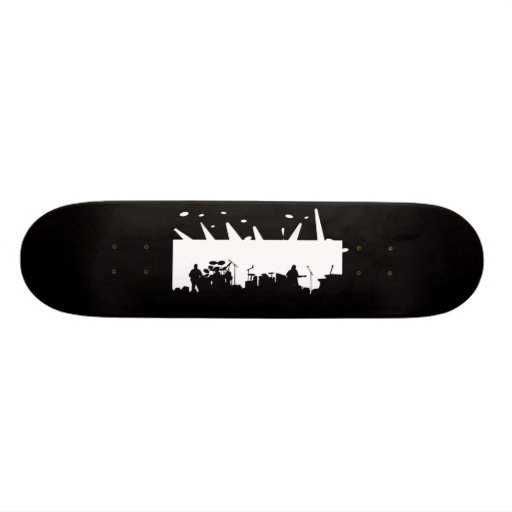 Band On Stage Concert Silhouette B&W Skate Board Decks
