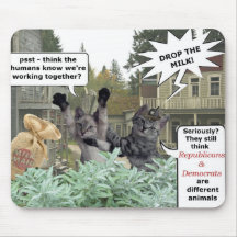 Bandit Cats Republicans and Democrates Mousepad