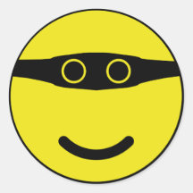 bandit smile smiley yellow sticker
