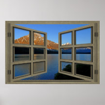 Banff National Park 6 Pane Open Window Poster