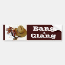 Bang & Clang Cowboy Action Shooting Bumper Sticker