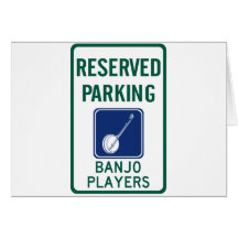 Banjo Players Parking Greeting Card