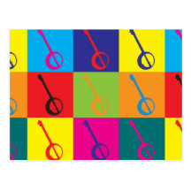 Banjo Pop Art Post Cards