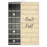 Banjo Strings Fretboard Don't Fret Birthday Card