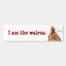 Banjo-Strummin' Walrus Bumper Sticker