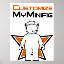 Banksy Style Astronaut Minifig with our Logo Poster