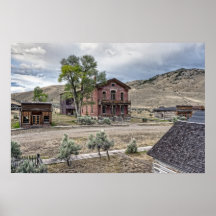Bannack Ghost Town Main Street - Montana Poster