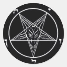 Baphomet Round Sticker Set