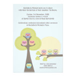 Baptism Christening Ceremony Cute Owls Invitation