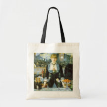 Bar at the Folies-Bergere, Manet, Vintage Fine Art Canvas Bag