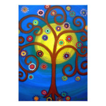 bar bat mitzvah TREE OF LIFE INVITATIONS