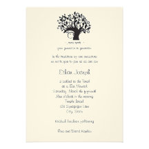 Bar Mitzvah Invitation Tree of Life Hebrew Wedding