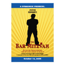 Bar Mitzvah Movie Star Invitation