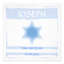 Bar Mitzvah talit invitation - personalised