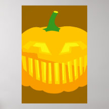 Bar Teeth Jack-O-'Lantern Print