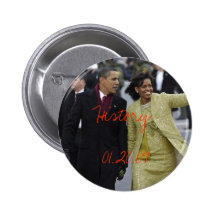 Barack Obama and Michelle Inauguration Day 1/20/09 Button