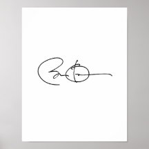 BARACK OBAMA AUTOGRAPH -.png Poster
