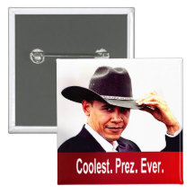 Barack Obama - Coolest. President. Ever. Pin