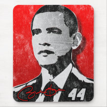 Barack Obama Red Portrait Mousepads