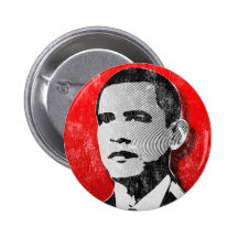 Barack Obama Red Portrait Pins