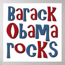 Barack Obama Rocks Tees and Gifts Posters