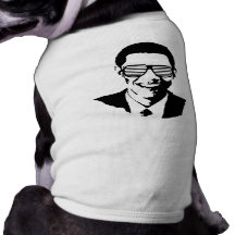 Barack Obama Sunglasses Stripes Dog Shirt