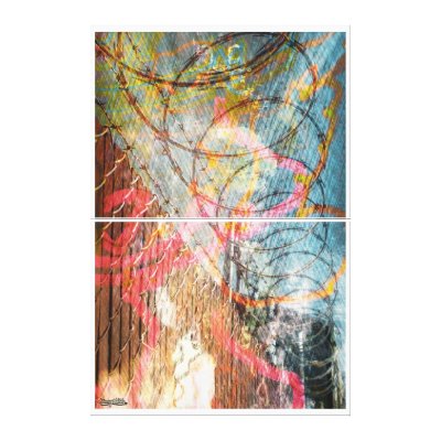barb_a_wiredness stretched canvas print by tommynoshitsky