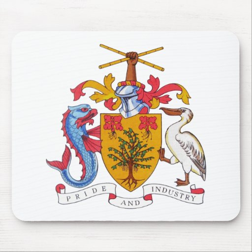 Barbados Coat of Arms Mouse Pad