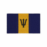 Barbados flag embroidered men's polo shirt