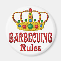 BARBECUING RULES REFRIGERATOR MAGNETS