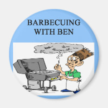 barbecuing with ben refrigerator magnet