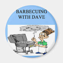 barbecuing with dave refrigerator magnet