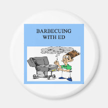 barbecuing with ed fridge magnets