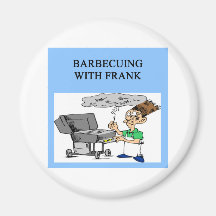 barbecuing with frank fridge magnet