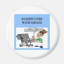 barbecuing with gregg fridge magnet